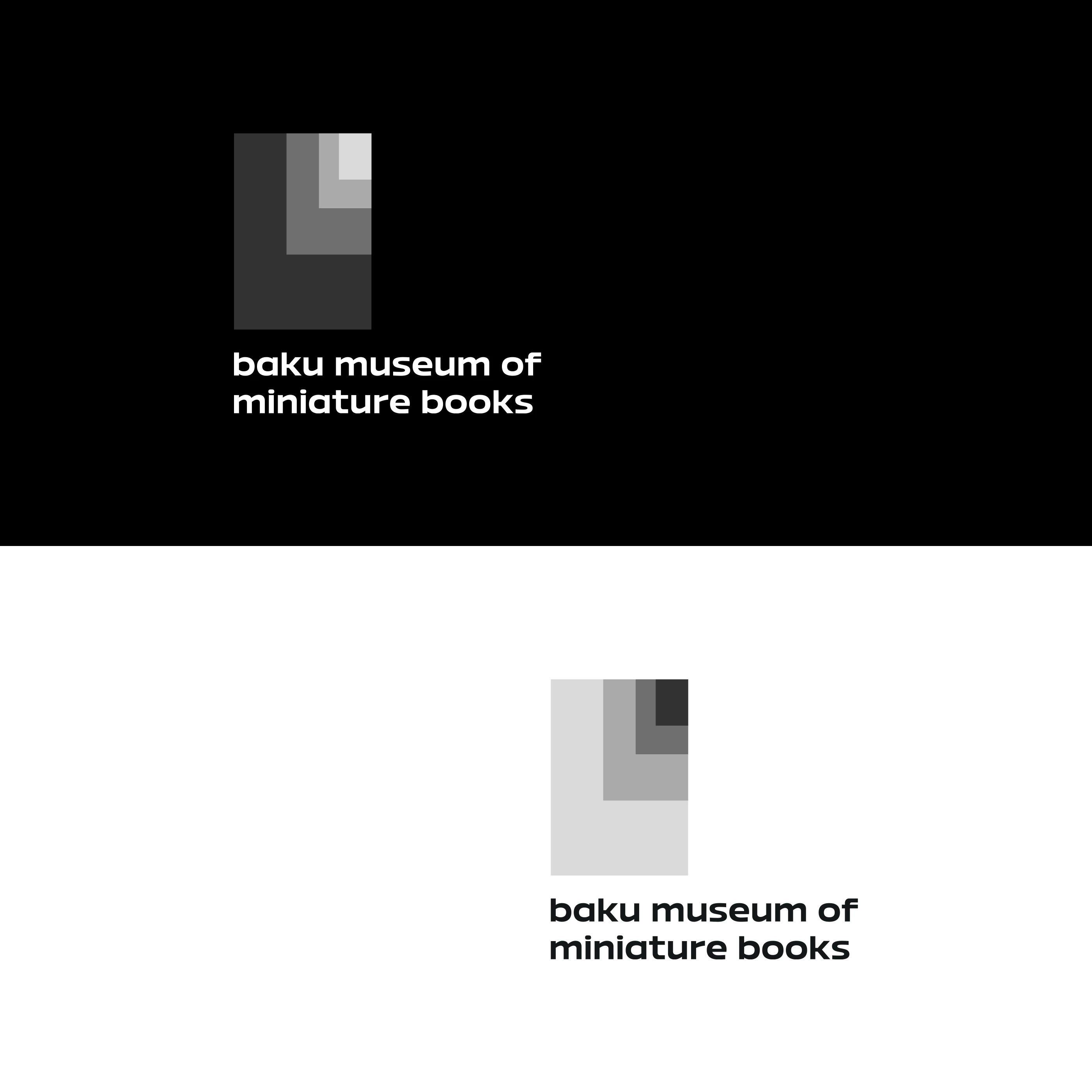 Baku Museum of Miniature Books branding visual 2